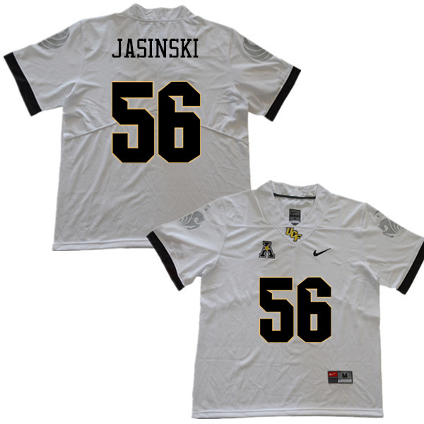 Men #56 Pat Jasinski UCF Knights College Football Jerseys Sale-White